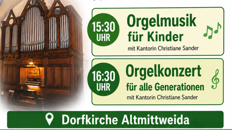 Orgel zum 4. Dorf- und Vereinsfest in der Kirche Altmittweida